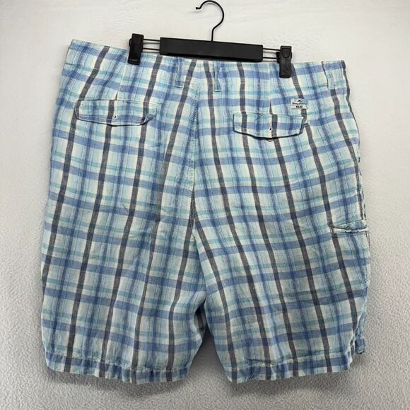 Tommy Bahama Shorts men's 38 Blue White Linen Chino Summer Cookout Vacation Golf - Picture 7 of 11